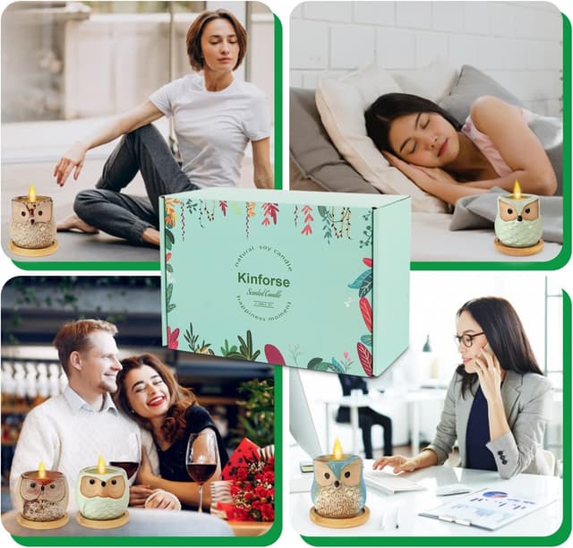 Detalle 2 de Kinforse Luxury Scented Candle Set 6 🕯