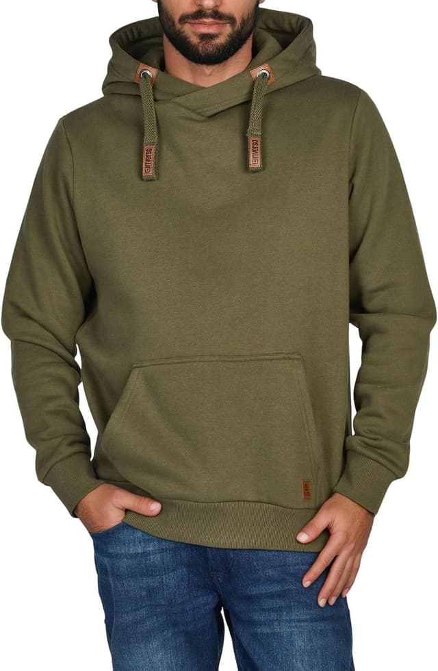 Thumbnail 6 de riverso Hoodie Herren Regular Fit RIVNiklas – Kapuzenpullover mit Kängurutasche und Cross-Over-Kragen