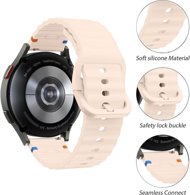 Detalle de 22mm Silicone Sport Watch Strap for Huawei Watch GT 6 Pro 46mm and GT 5 46mm (TPU replacement band)