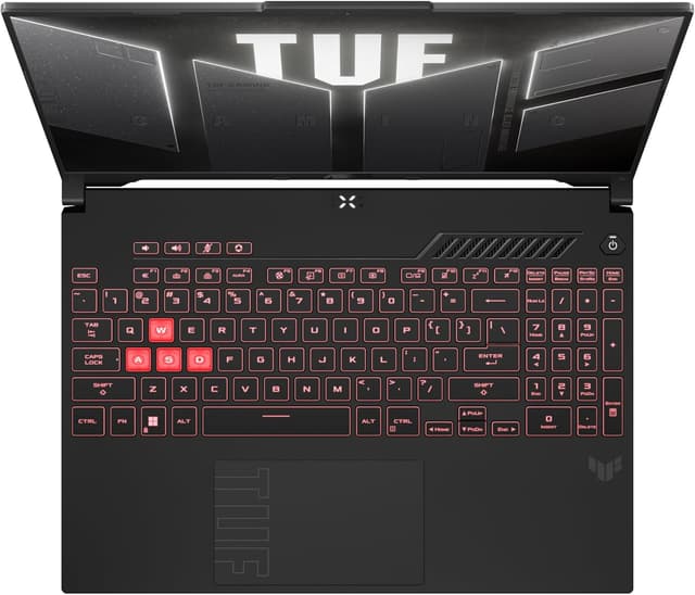Detalle de ASUS TUF Gaming A16-TUF607PV-QT023W (16 pouces QHD+ 165 Hz) – Ryzen 9 7845HX, RTX 4060 140 W, DDR5 16 Go, SSD 1 To NVMe