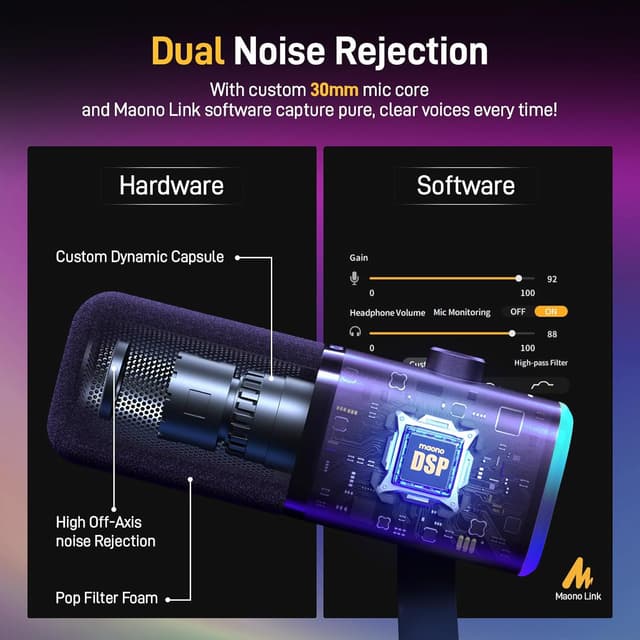 Thumbnail 4 de MAONO PD100XS Micro gaming XLR-USB pour podcast 🎙