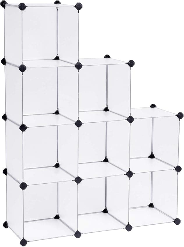 Detalle de SONGMICS LPC115S Estantería Modular Blanca, 9 Compartimentos 🗄