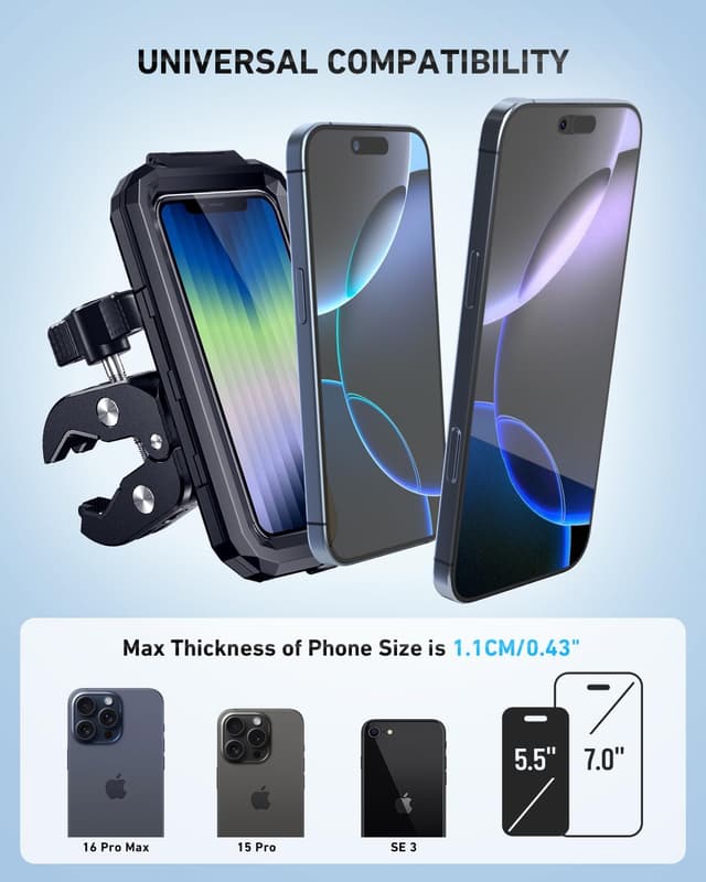 Thumbnail 5 de LUROON Support Téléphone Vélo Moto 5.5-7.0