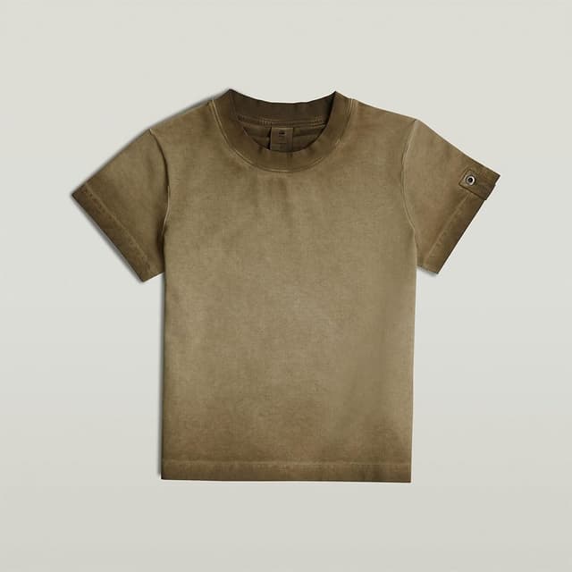 Detalle 2 de G-STAR Damen Overdyed Micro Boxy Top – bequemes Oberteil mit originellem Look