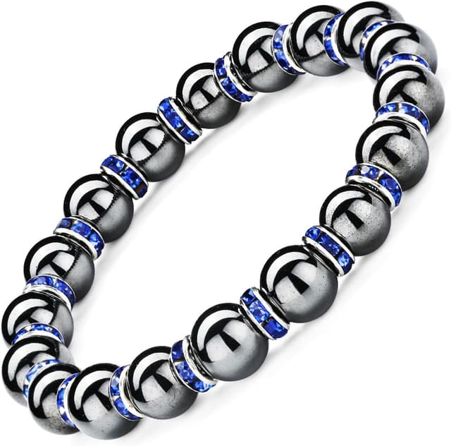 Detalle de Apocalyptic-K Magnetarmband mit Strasssteinen (6/8 mm), antistatisch