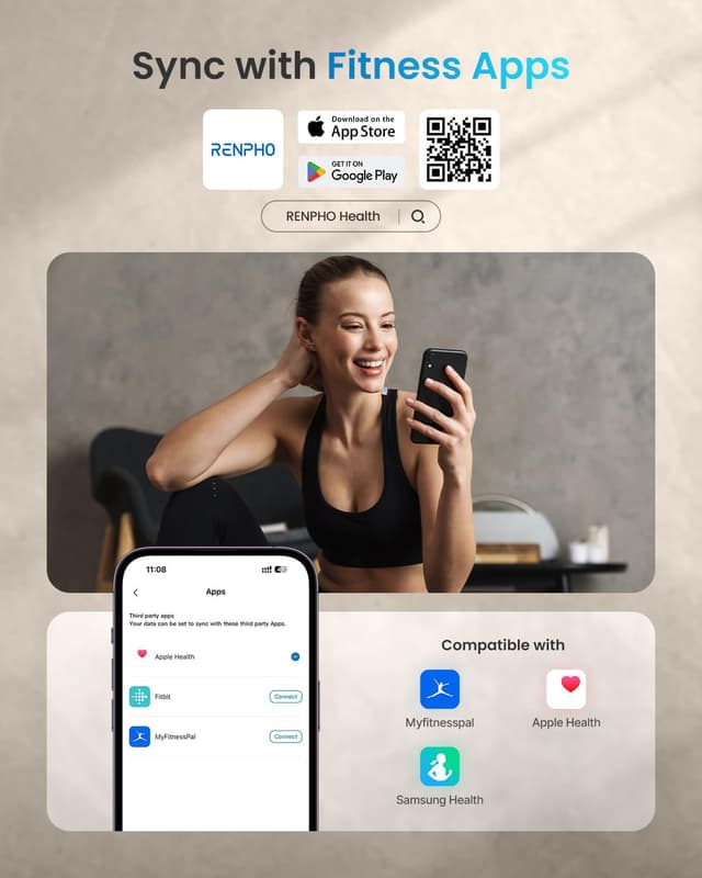 Thumbnail 4 de RENPHO Elis 1 smart body scales 260 cm