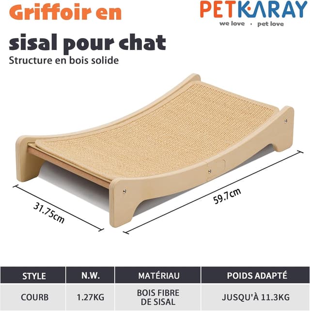 Thumbnail 2 de PETKARAY Griffoir en sisal incurvé pour Chat