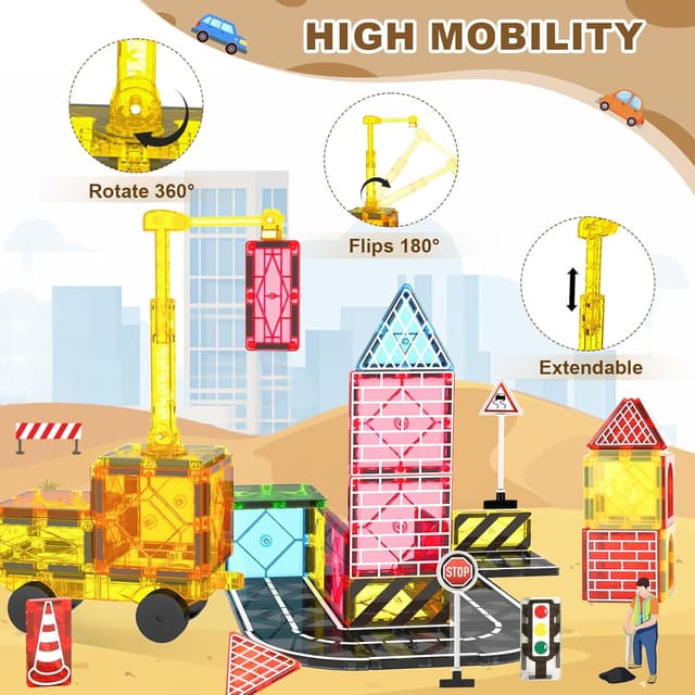 Thumbnail 3 de Magnetic Road Tiles with Extendable Magnetic Crane
