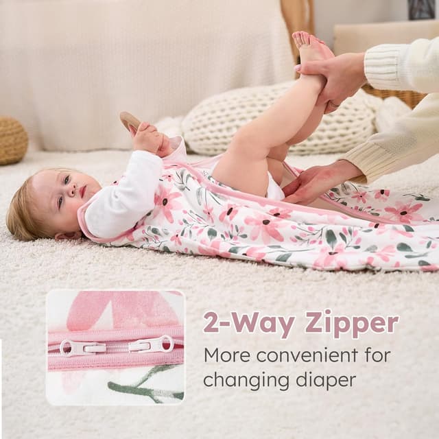 Detalle 2 de Yoofoss Baby Sleeping Bag 1.5 Tog (12–18 Months) – Organic Cotton Sleep Sack for Winter