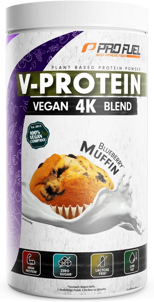 Detalle de V-PROTEIN Vegan Protein Blueberry 750 g