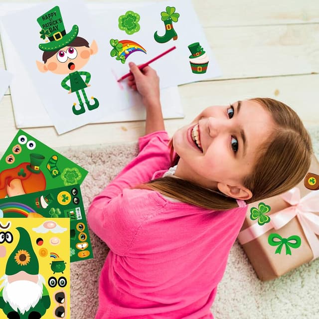 Thumbnail 4 de 48 Sheets St. Patrick's Day Stickers DIY Pack