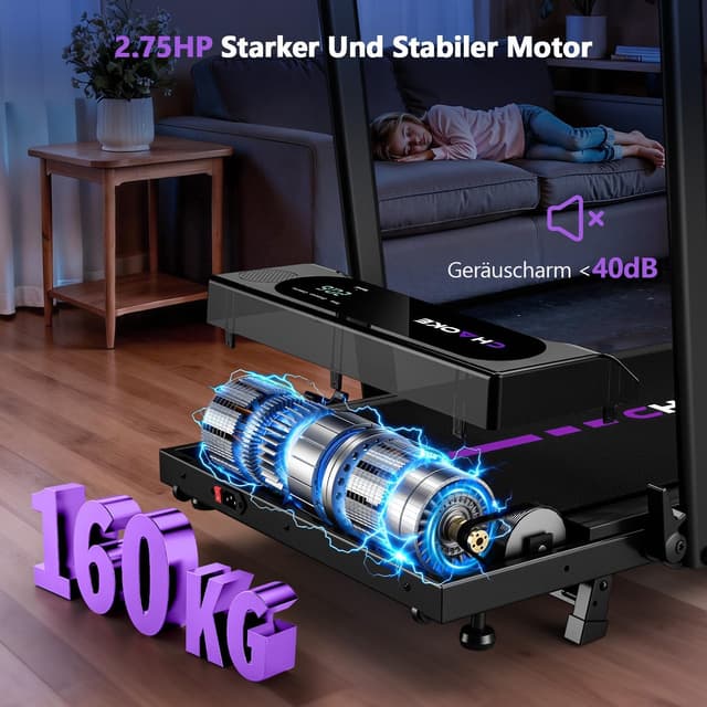 Thumbnail 4 de CHAOKE Laufband 2026 für Zuhause 2,75HP klappbar