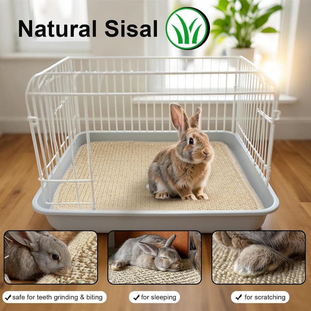 Detalle 2 de GHWMYD Kratzmatte fĂŒr Kaninchen und Meerschweinchen, 2 Stk. đ°