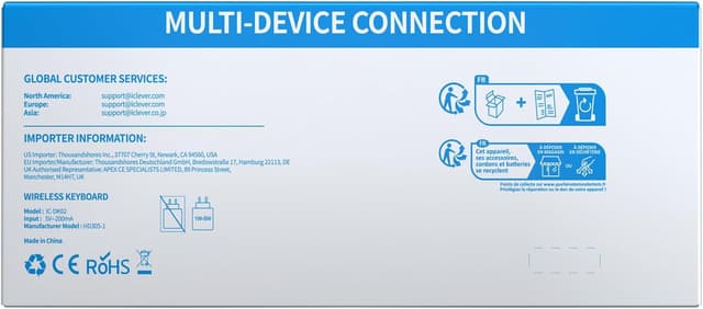 Thumbnail 2 de iClever BK20 Teclado Bluetooth Inalámbrico para MacBook y Tablet 🖥