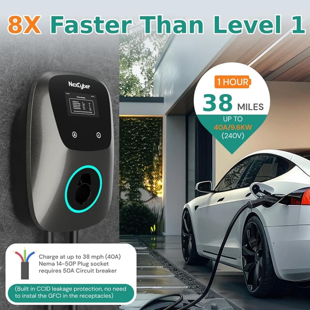 Detalle 2 de NexCyber Level 2 EV Charger, 40 Amp