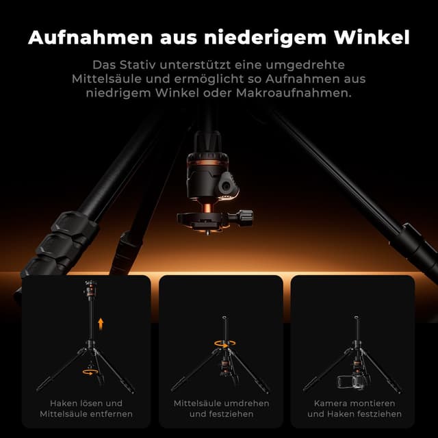 Detalle 2 de K&F CONCEPT Handy-Kamerastativ 178 cm