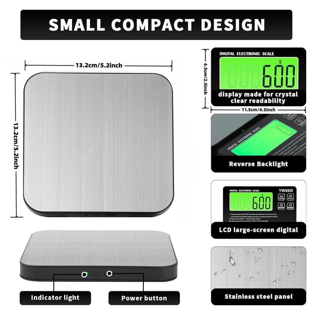 Thumbnail 6 de Food Scale 33lb Split-Designed Digital Kitchen Scale