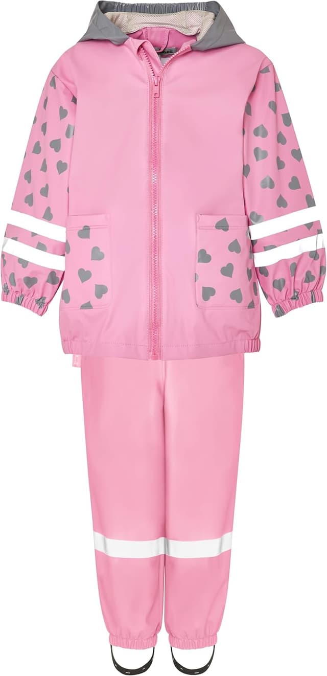 Detalle de Playshoes Unisex Kinder Regen-Set Regenlatzhose Regenanzug (2er Pack) – wind- und wasserdicht fürs Draußenspiel