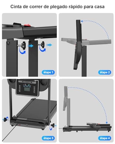 Detalle 2 de Zeporix Cinta de Correr Plegable Andar con pantalla LCD de 3,5" y motor CC (hasta 100 kg) 3 en 1