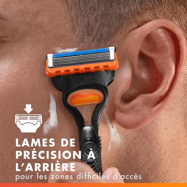 Detalle de Gillette Fusion5 Edition Spéciale pour homme : rasoir réutilisable + 12 recharges 5 lames anti-friction