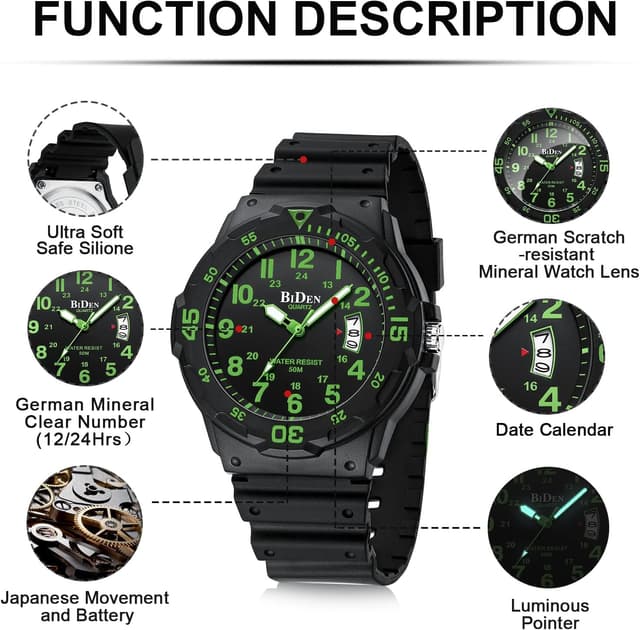Thumbnail 6 de HANPOSH Herren Uhr 42 mm