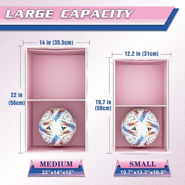 Detalle 2 de K KNODEL Kofferraum Organizer (klappbar) mit verstärkten Griffen – 50 × 31 × 26 cm, Klein, Rosa