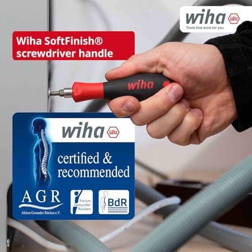Detalle de Wiha ProBuddy® Evo 40-tlg. Bit- & Steckschlüssel-Set 1/4" (46960) mit SoftFinish-Griff und Mini-Ratsche