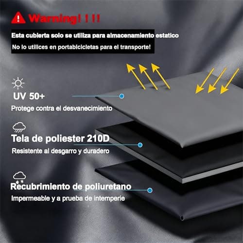 Thumbnail 3 de ZUAPEV Funda Bicicleta Exterior Impermeable 200x70x110