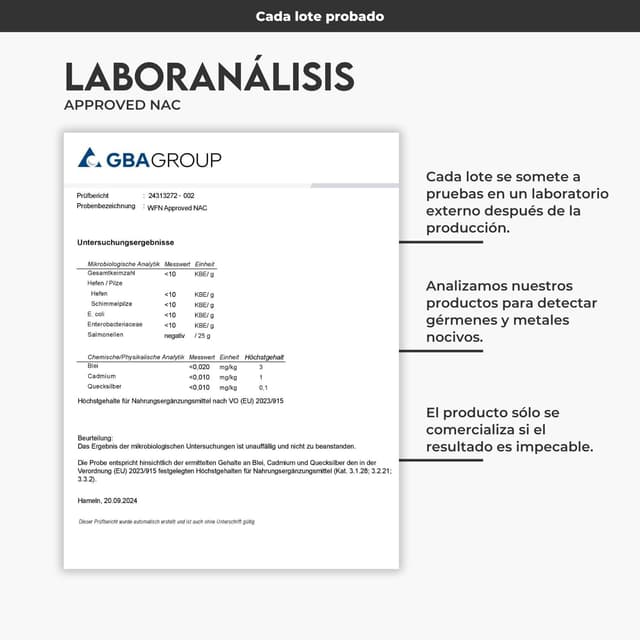 Thumbnail 5 de WFN Approved NAC 800 mg 🌱 Cápsulas veganas, 365 dosis en Alemania