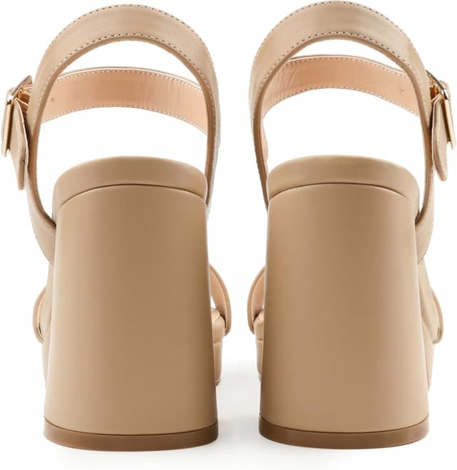 Detalle de JOY IN LOVE Women’s Chunky Platform High Heel Ankle Strap Block Heel Sandals