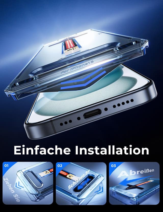 Thumbnail 3 de MAGIC JOHN 2er Displayschutz für iPhone 15