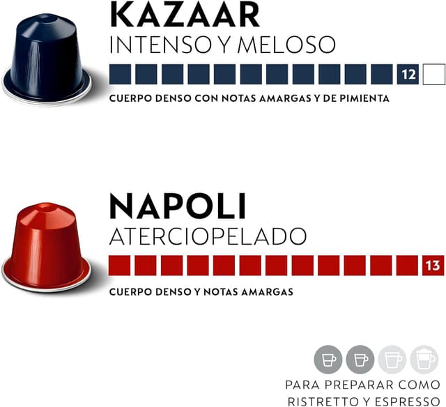 Detalle 1 de Nespresso Original 100 Cápsulas de Cafés Intensos