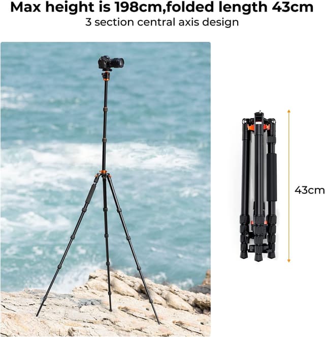 Detalle de K&F CONCEPT Kamera Stativ 198 cm