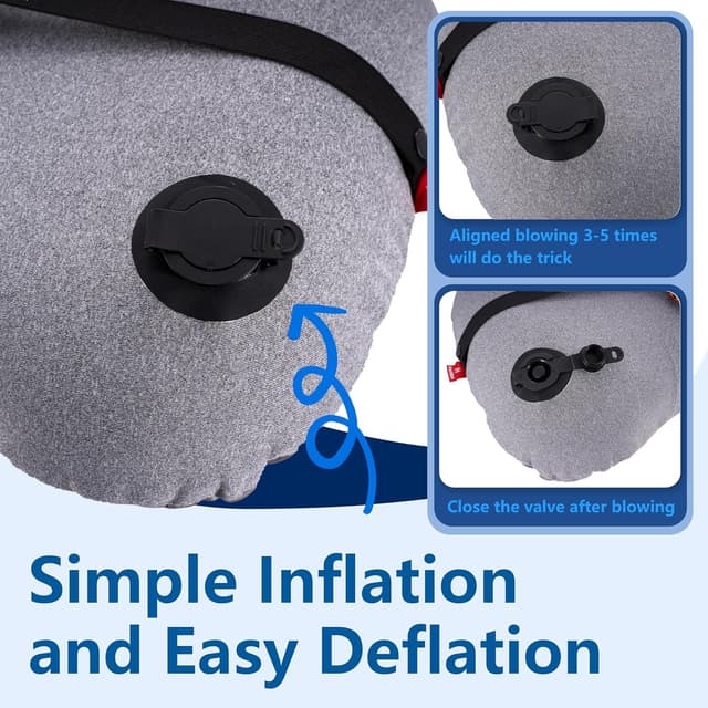 Detalle 1 de Hioutdoor Aufblasbares Reisekissen 170 g