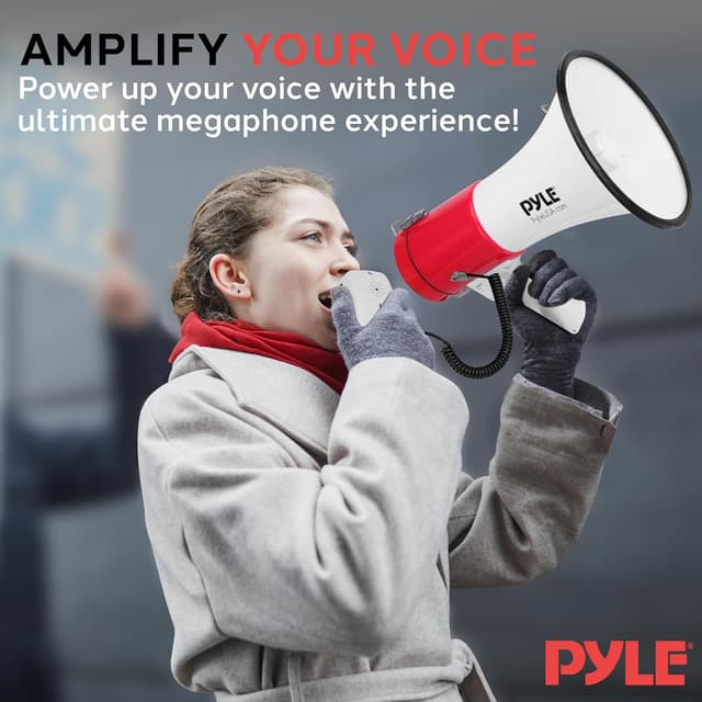 Thumbnail 5 de Pyle Megaphone Speaker with Siren