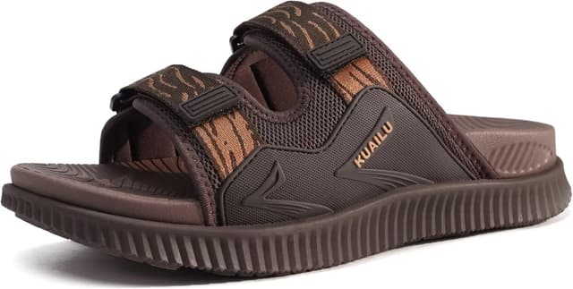 Detalle de KuaiLu Men’s Orthotic Athletic Slide Sandals with Arch Support & Adjustable Strap