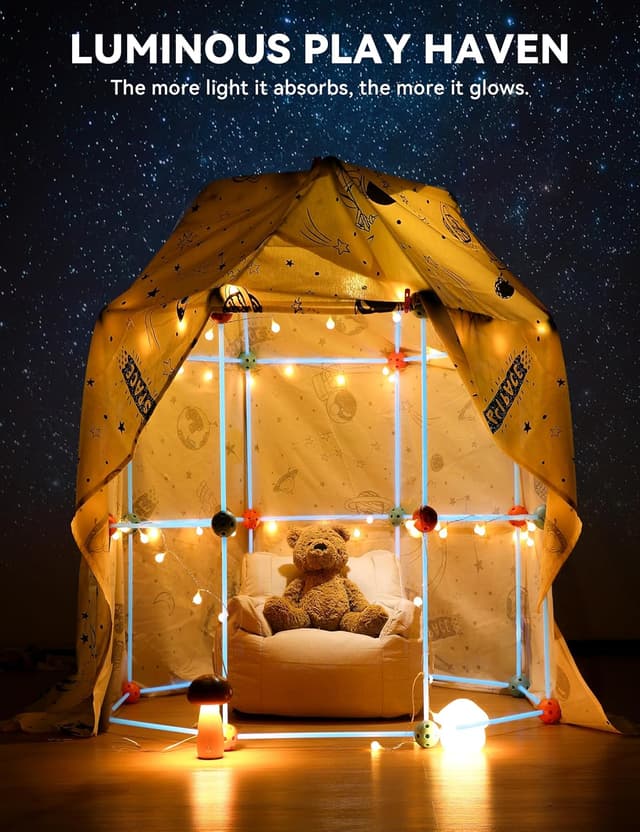 Detalle de besrey Kids Fort Building Kit & Den Building Kit (133 pcs) with Toss Game