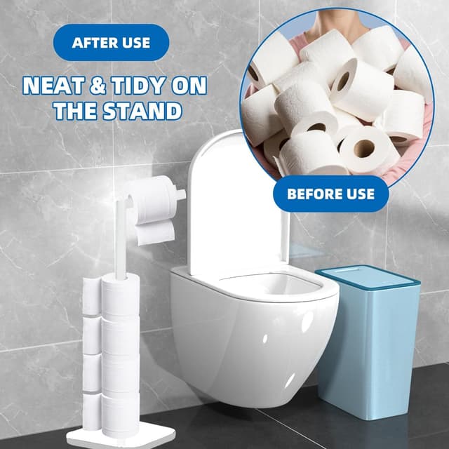 Thumbnail 6 de Stainless steel toilet roll holder for 6 rolls