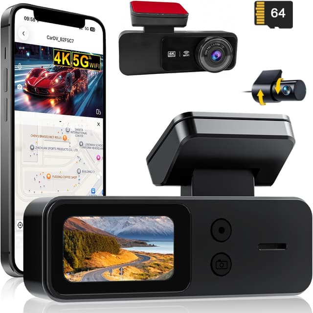 Detalle de Dash Cam Front and Rear 4K+2K 64GB