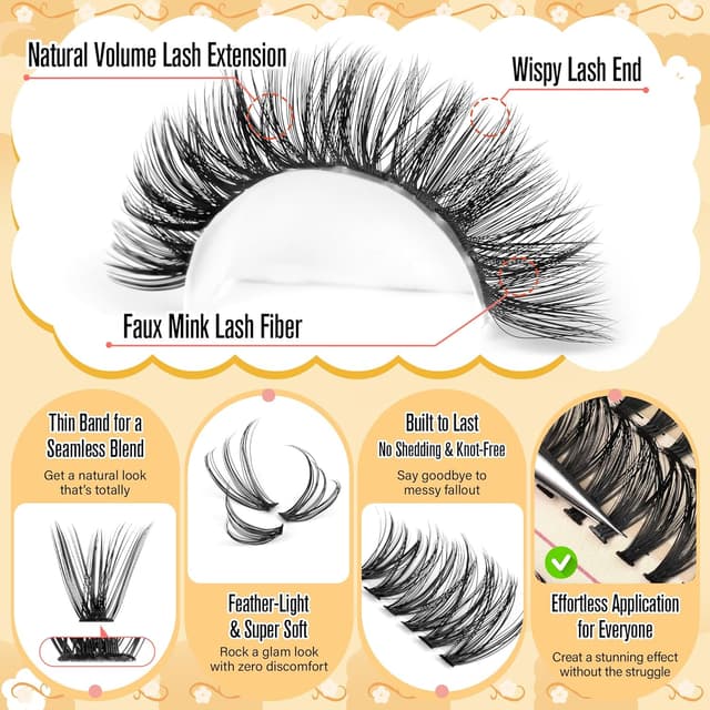 Thumbnail 5 de Lash Clusters Kit 474pcs Wispy Lashes 💄