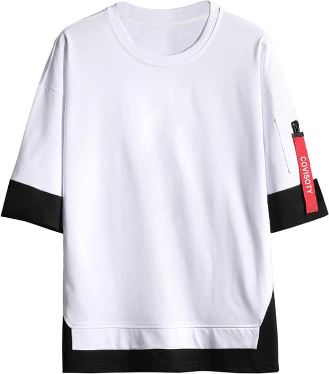 Thumbnail 6 de Covisoty Kurzarm T-Shirt aus Baumwolle