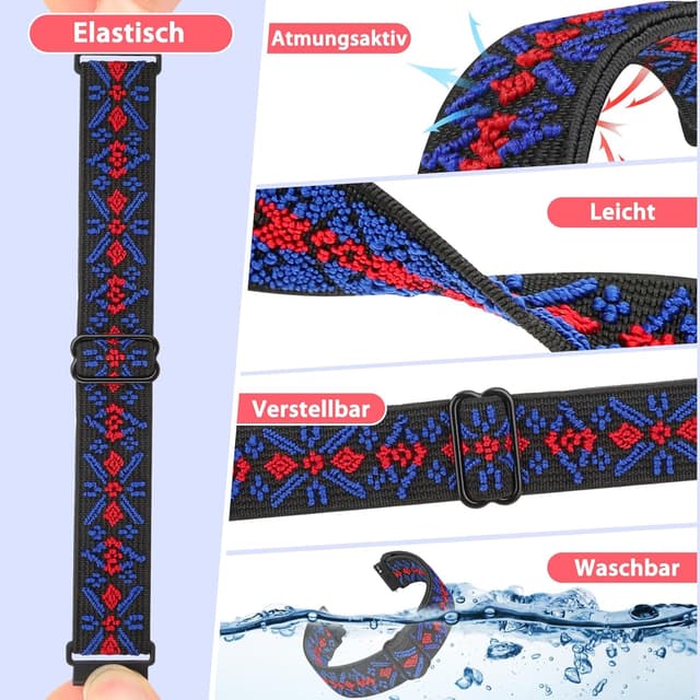 Detalle 2 de SHIJZWD Elastisches Uhrenarmband 24 mm