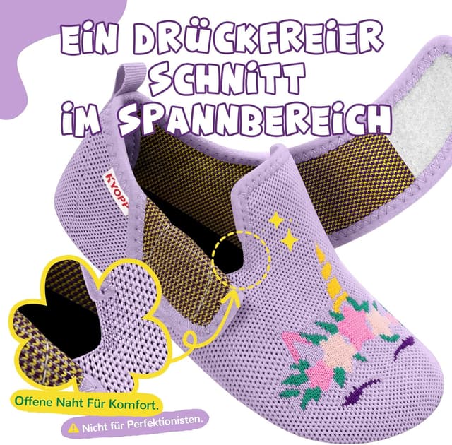 Detalle de Kyopp Kinder Barfußschuhe mit Klett, rutschfest