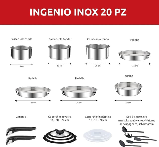 Thumbnail 1 de Lagostina Ingenio Inox 20 pezzi set pentole