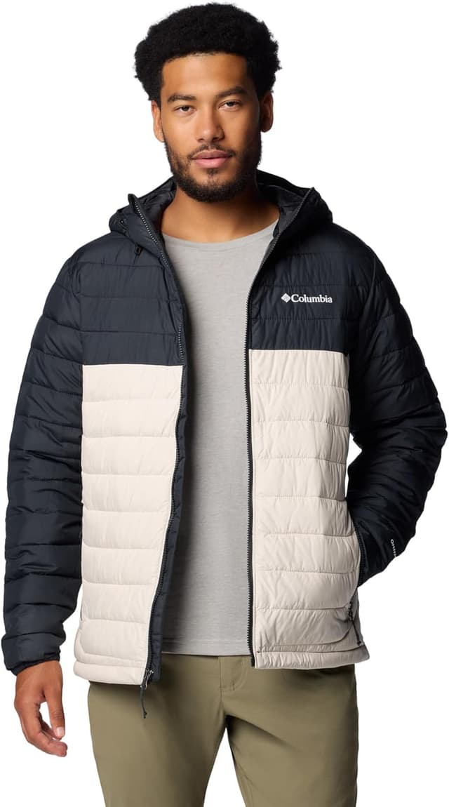 Detalle 2 de Columbia Powder Lite II: chaqueta de invierno con capucha y tecnología Omni-Heat para hombre