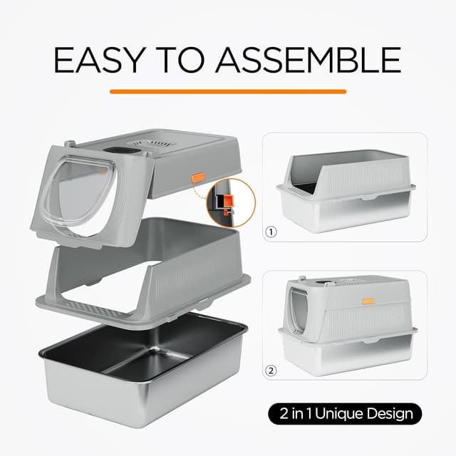 Thumbnail 6 de Citylifehouse Citylife XL cat litter box 61 x 41 x 39 cm