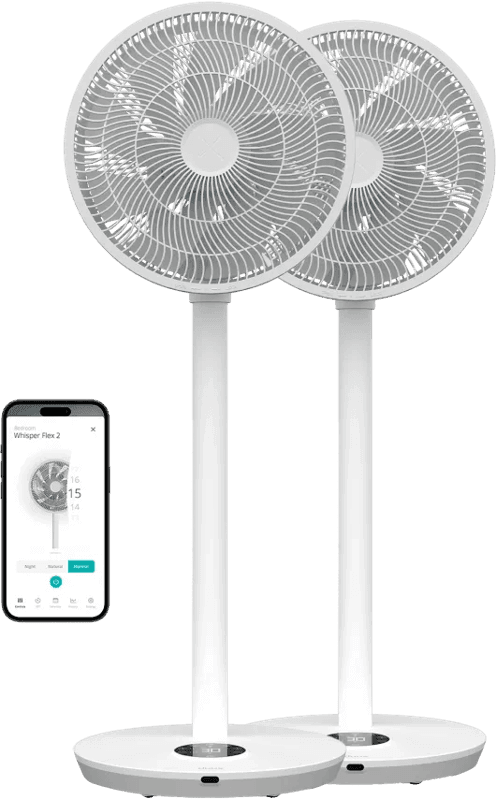 Detalle de Duux Whisper Flex 2 Doppelpack Weiß mit 30‑Stufen