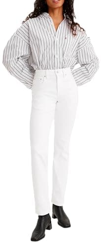 Thumbnail 7 de Levi's 724 High Rise Straight Jeans Mujer 🌼 - Western White