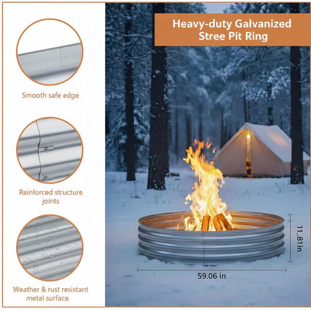 Thumbnail 2 de Eclaron 60 Inch Fire Pit Ring ⚡