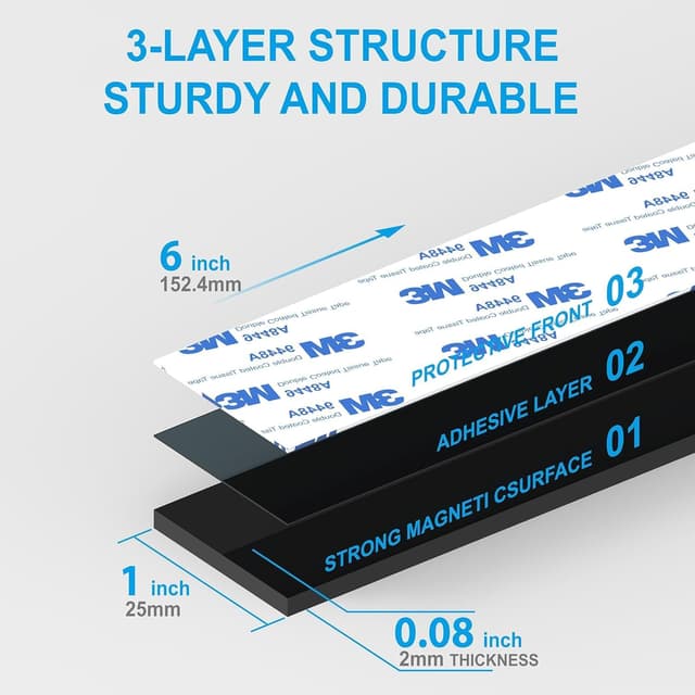 Detalle de Magnetstreifen Selbstklebend 150x25mm
